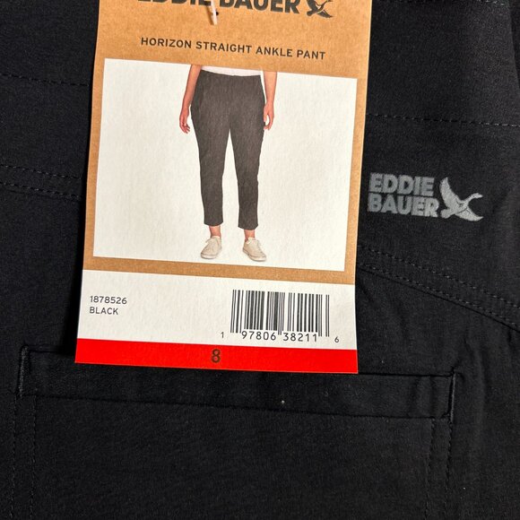 Eddie Bauer Women's Horizon Straight Ankle Pant UPF 50+ Black Size 8 - Picture 6 of 7